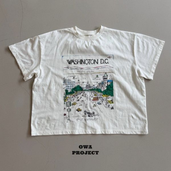 WASHINGTON寬鬆短TEE｜1COLOR 