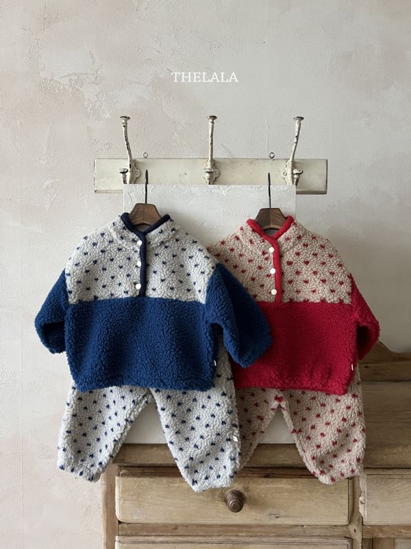 點點羊羔毛暖暖衛衣(可配成套)｜2COLORS 