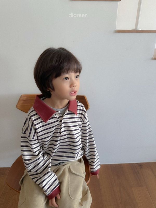 條紋抽繩上衣｜3COLORS 