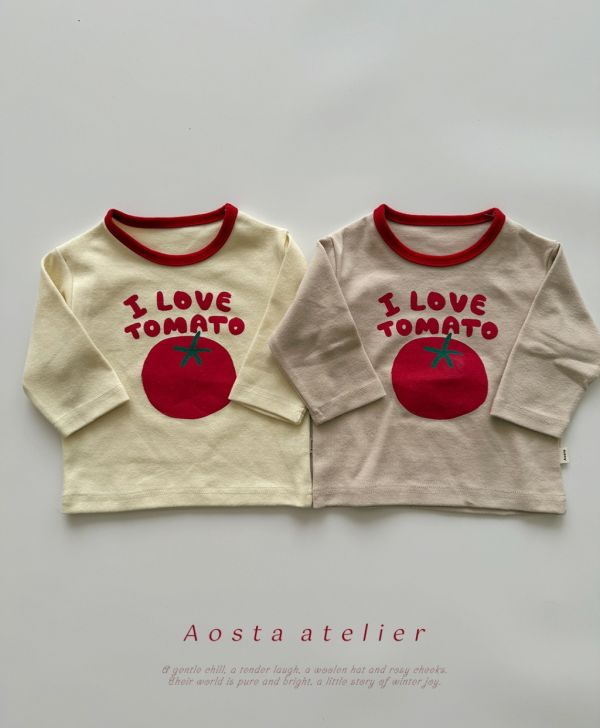 I LOVE TOMATO長袖TEE｜2COLORS 