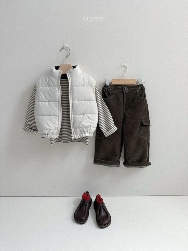 雙線條紋口袋上衣｜3COLORS 