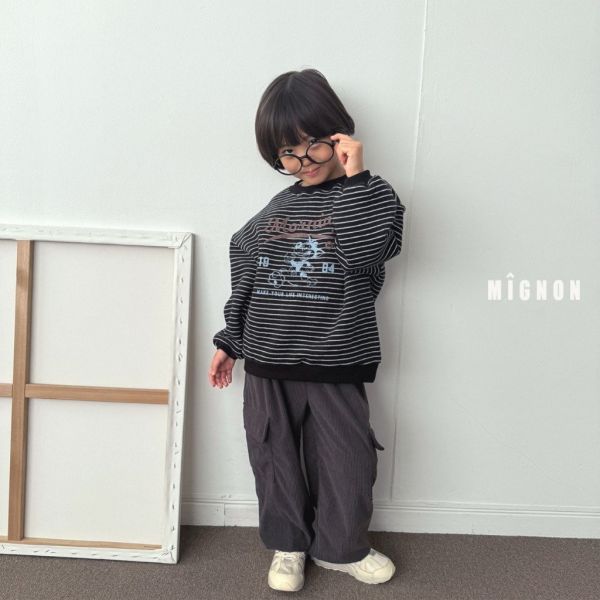 大野狼條紋衛衣｜2COLORS 