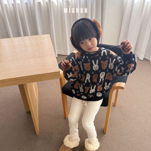 兔子小熊針織上衣｜1COLOR 