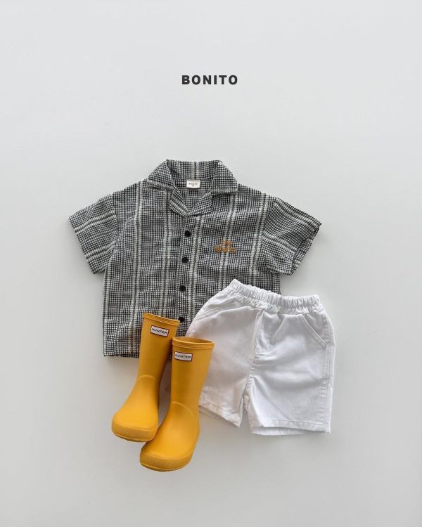 BONITO｜圖騰刺繡短袖襯衫 