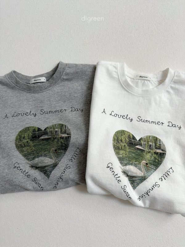 DIGREEN｜親子款 天鵝湖愛心短TEE 
