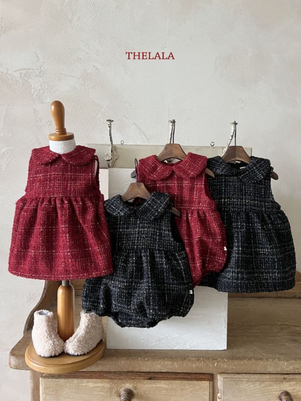 毛呢感背心連衣裙｜2COLORS 