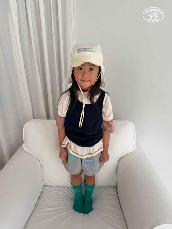 GOU｜條紋拼接短TEE 