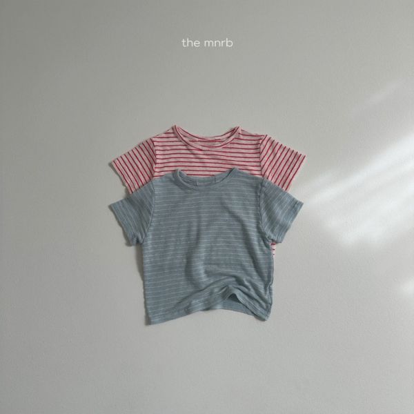 條紋拼色短TEE｜2COLORS 