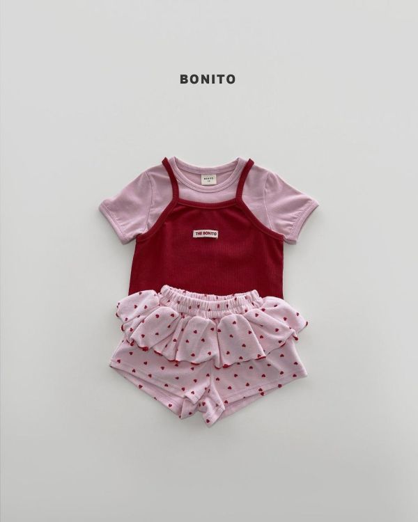 BONITO｜愛心荷葉邊短褲 