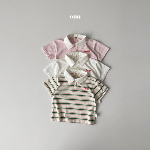 LOVE翻領上衣｜3COLORS 