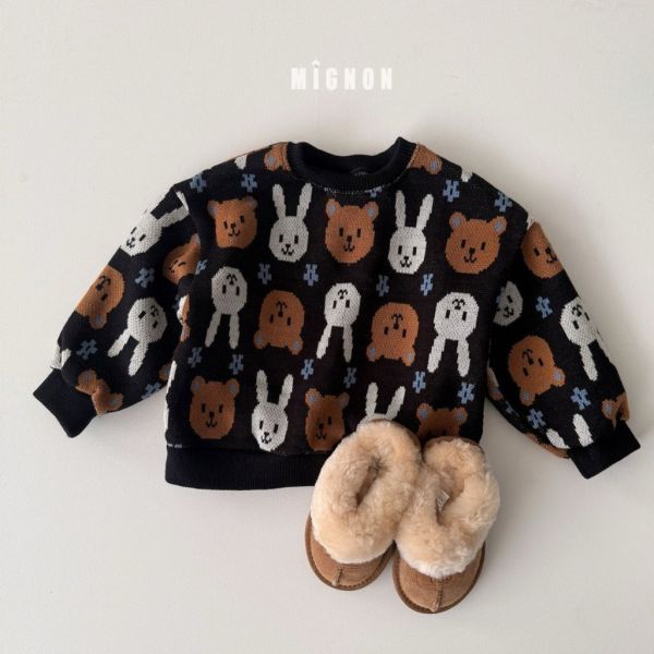 兔子小熊針織上衣｜1COLOR 