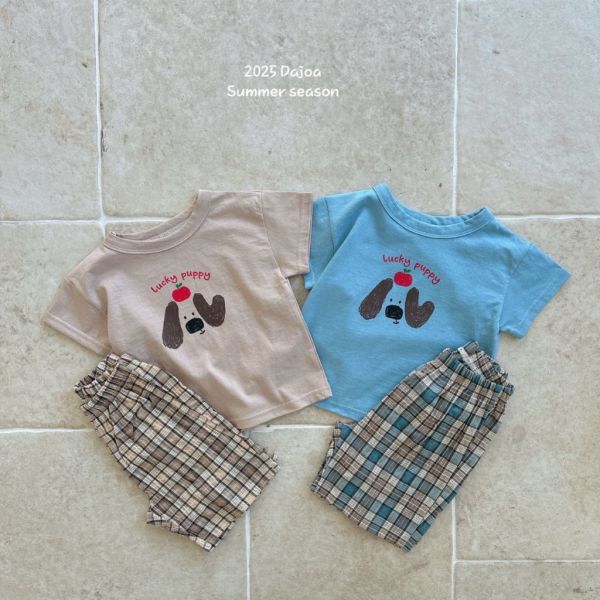 lucky puppy塗鴉套裝(上衣+褲子)｜2COLORS 