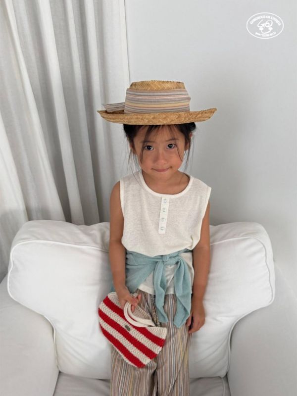 GOU｜直條拼色休閒褲 