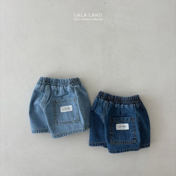 單寧後標籤短褲｜2COLORS 