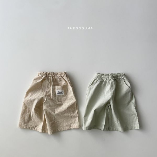 小標鬆緊七分褲｜2COLORS 