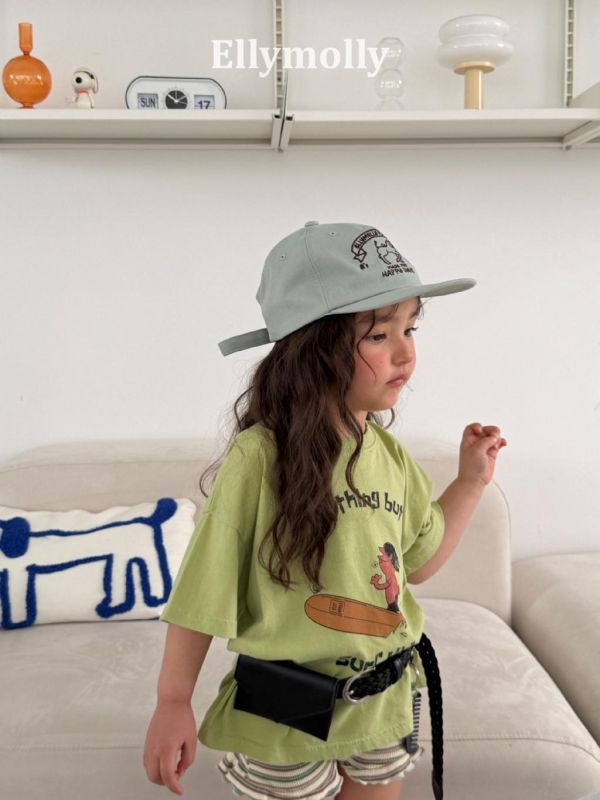 ELLYMOLLY｜衝浪小黑人短TEE 