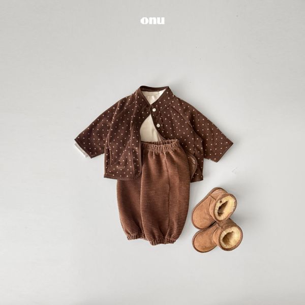 燈芯絨鬆緊褲｜2COLORS 