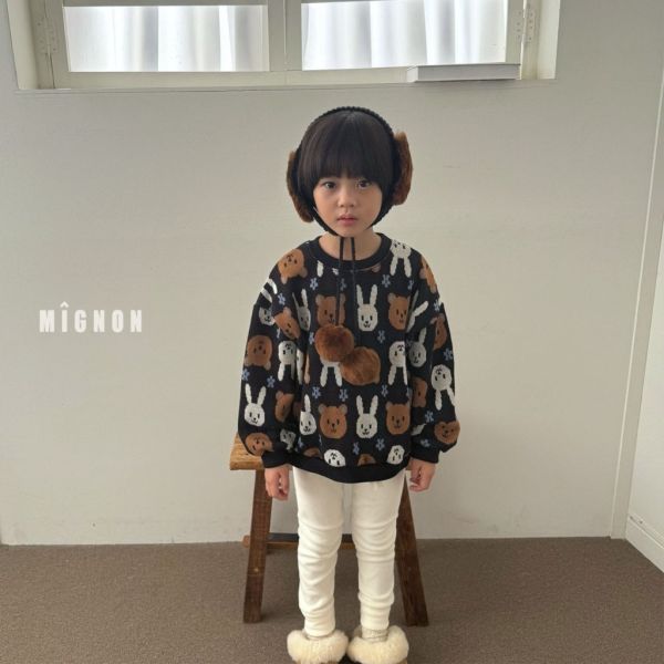 兔子小熊針織上衣｜1COLOR 