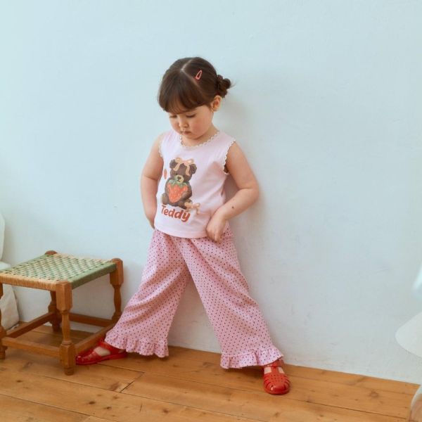 1STBLUE｜小點點喇叭褲 