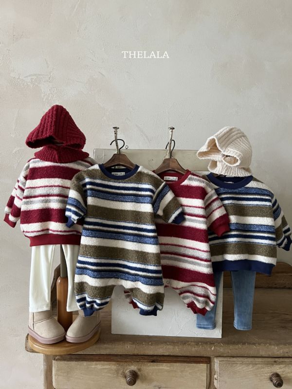 粗線線條拼色衛衣｜2COLORS 