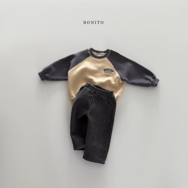 拼接袖休閒衛衣｜2COLORS 