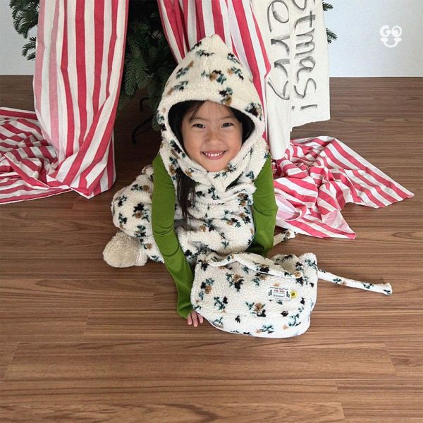 羊羔毛連帽圍脖｜3COLORS 