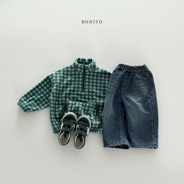 格子加絨立領衛衣｜2COLORS 