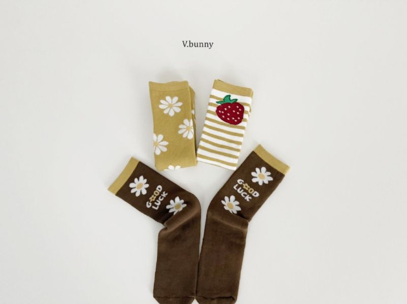 草莓&小雛菊襪襪套組｜SET 