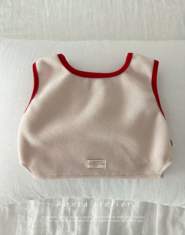 滾邊絨感背心｜3COLORS 