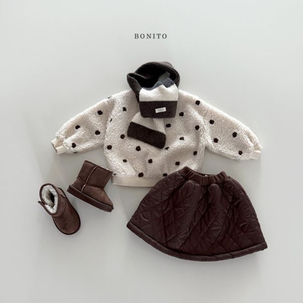 羊羔毛點點上衣｜2COLORS 