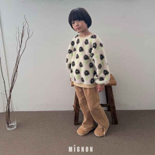 小花羊羔毛上衣｜1COLOR 