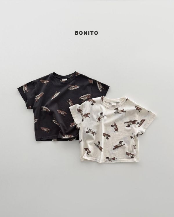 BONITO｜臘腸狗衝浪短TEE 