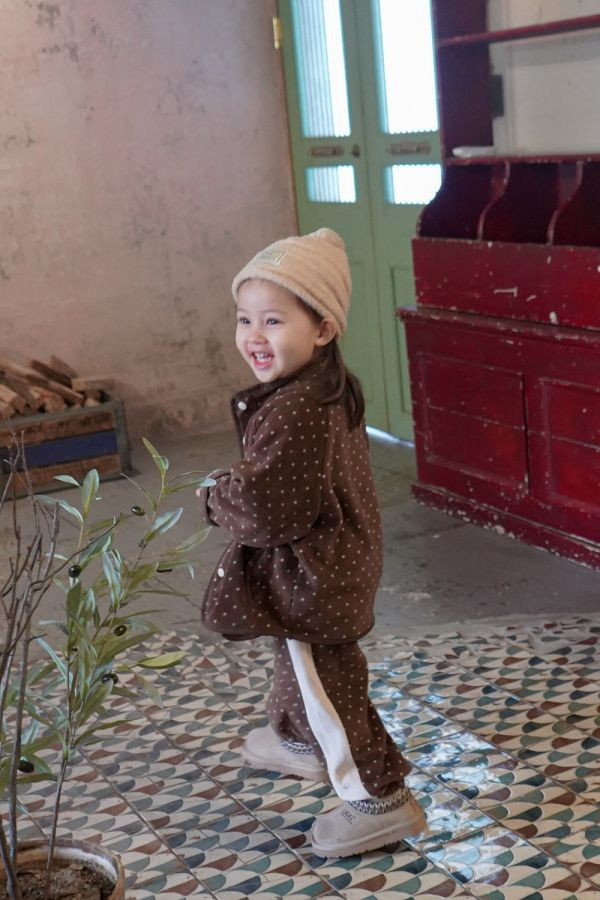 點點立領毛絨外套｜3COLORS 