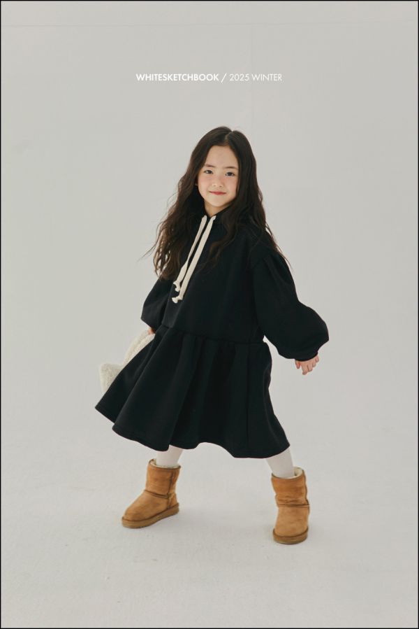 加絨休閒連帽洋裝｜2COLORS 