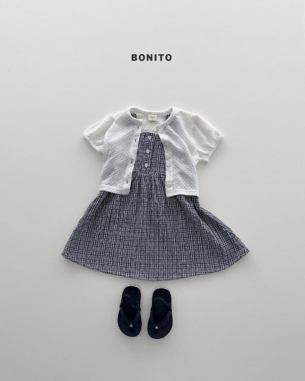 BONITO｜愛心釦格紋洋裝 