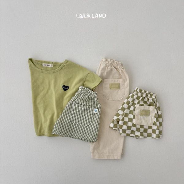 LALALAND｜格子短褲 