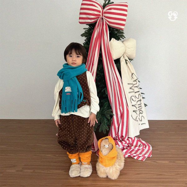 復古波點套裝(背心+褲子)｜3COLORS 