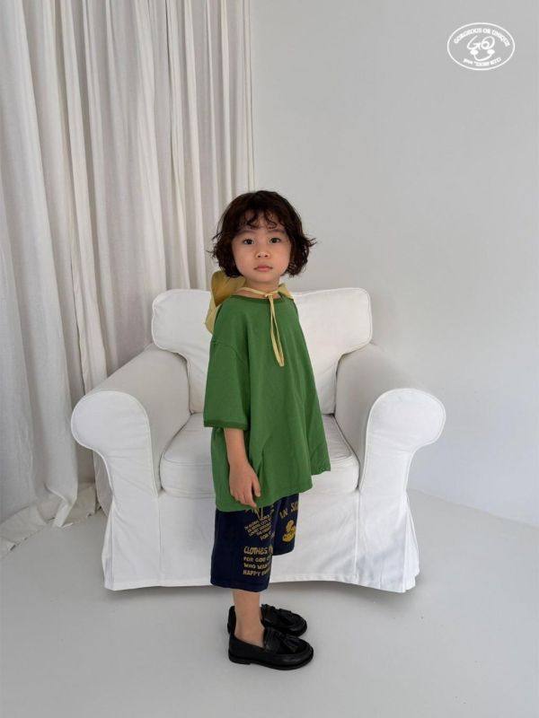 GOU｜親子款 背後字母短TEE 