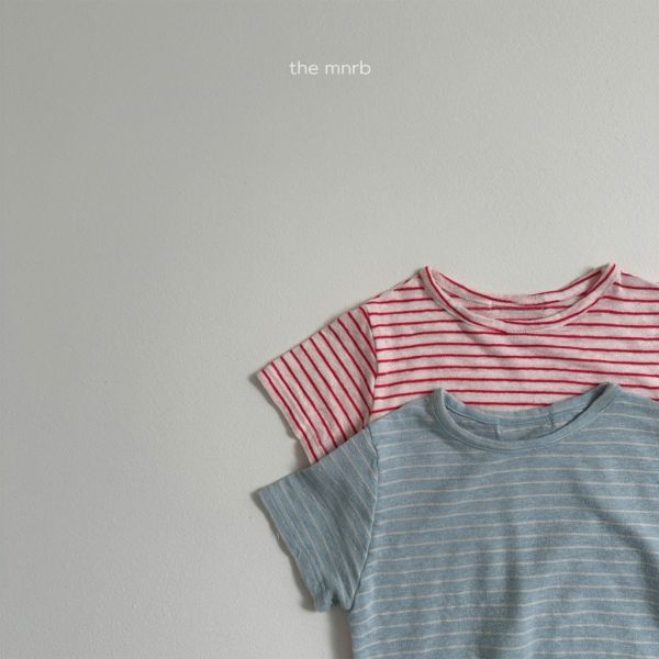 條紋拼色短TEE｜2COLORS 