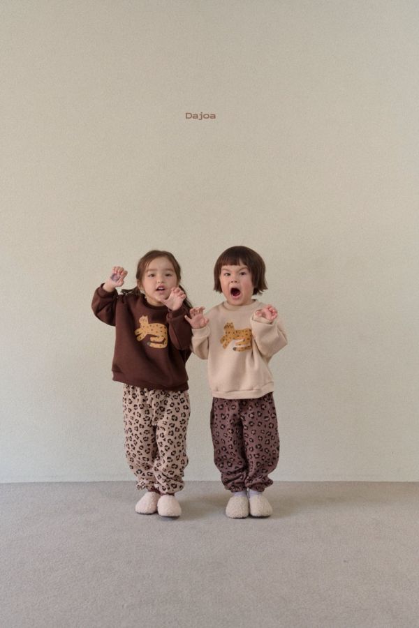 可愛豹豹套裝(上衣+褲子)｜2COLORS 