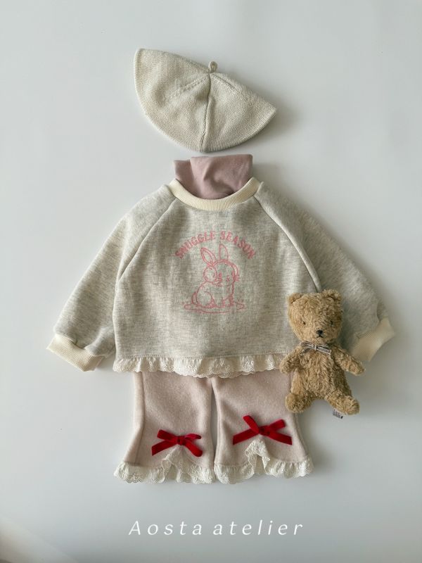 兔子蕾絲衛衣｜2COLORS 