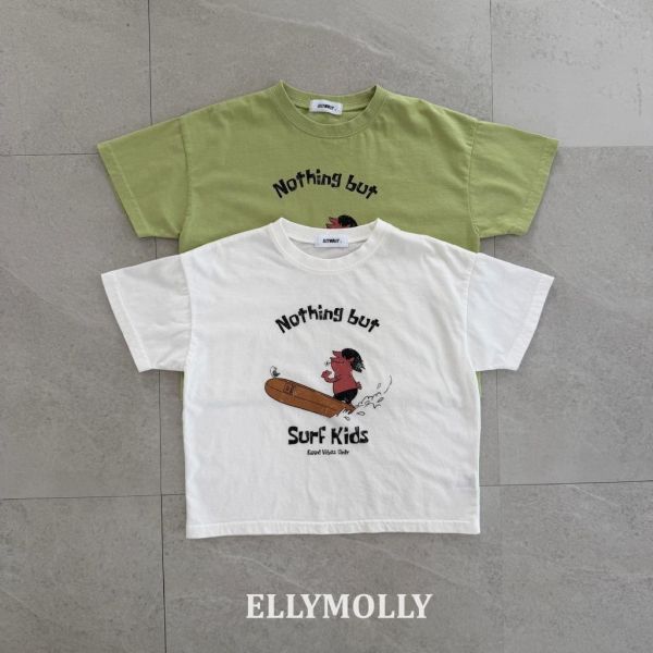 ELLYMOLLY｜衝浪小黑人短TEE 