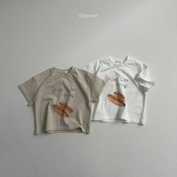 HOT DOG印花短TEE｜2COLORS 