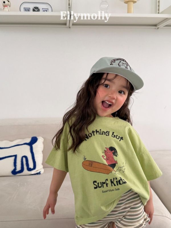 ELLYMOLLY｜衝浪小黑人短TEE 