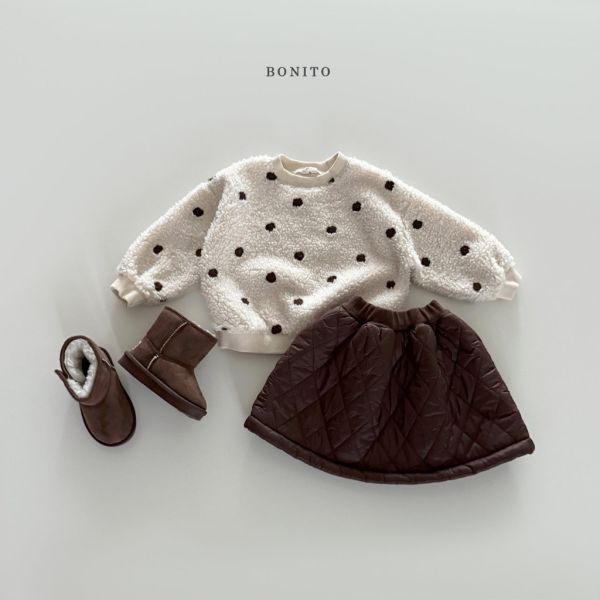 羊羔毛點點上衣｜2COLORS 