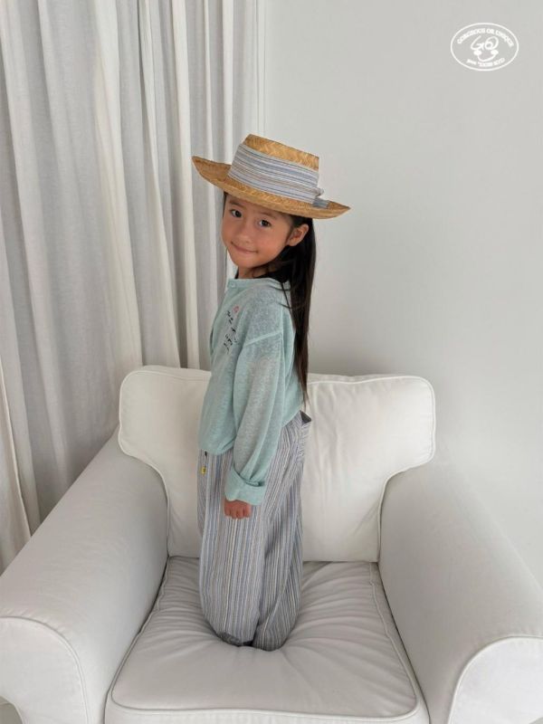 GOU｜直條拼色休閒褲 