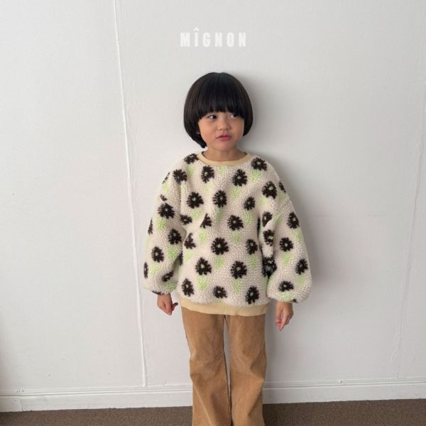 小花羊羔毛上衣｜1COLOR 