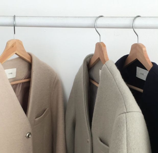 75%羊毛質感無領西外｜米 