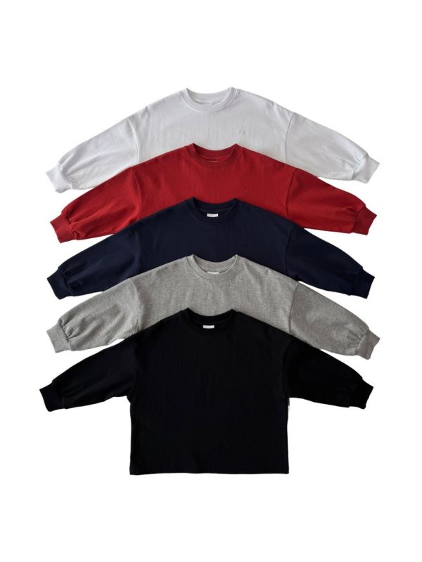 OUR刺繡長袖上衣｜5COLORS 