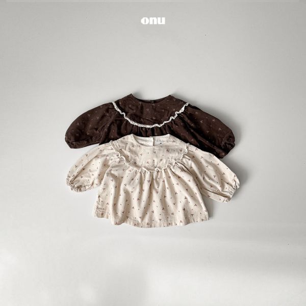 燈芯絨碎花上衣｜2COLORS 